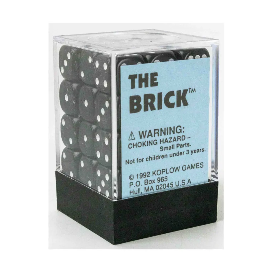 Кирпич, The - d6 Черный с белым (36), Dice - Opaque (Koplow)
Кирпич, The - d6 Черный с белым (36), Dice - Opaque (Koplow)