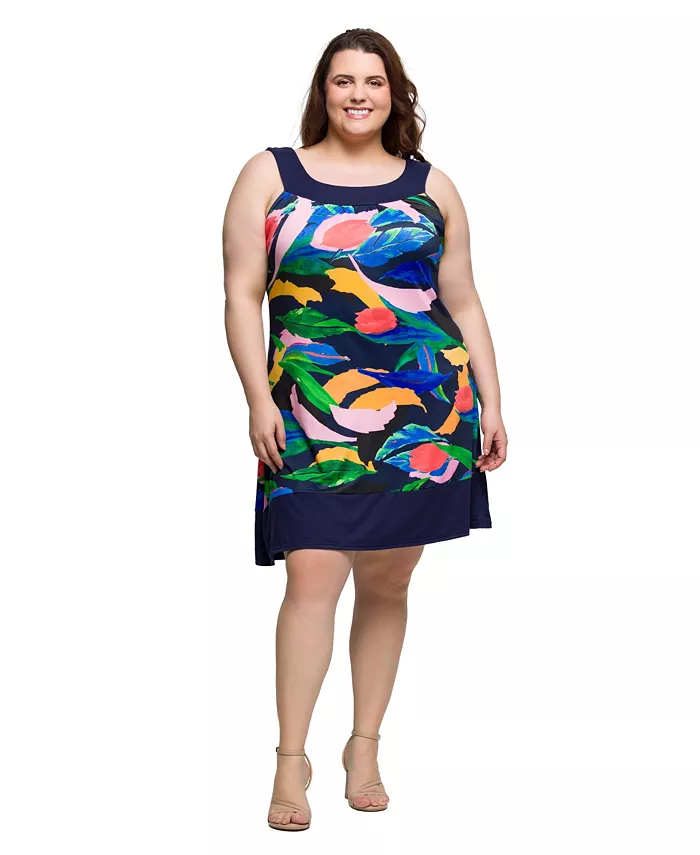 Платье больших размеров с круглым вырезом без рукавов длиной до колена 24seven Comfort Apparel, синий
Платье больших размеров с круглым вырезом без рукавов длиной до колена 24seven Comfort Apparel, синий