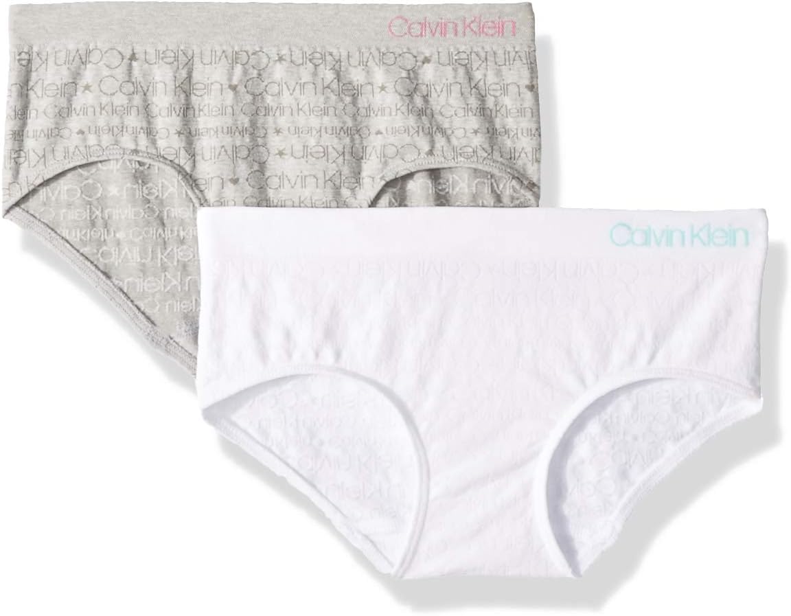 Бесшовные трусики-хипстеры Calvin Klein для девочек (2 шт.), 2 Pack - Classic White, Heather Grey
Бесшовные трусики-хипстеры Calvin Klein для девочек (2 шт.), 2 Pack - Classic White, Heather Grey