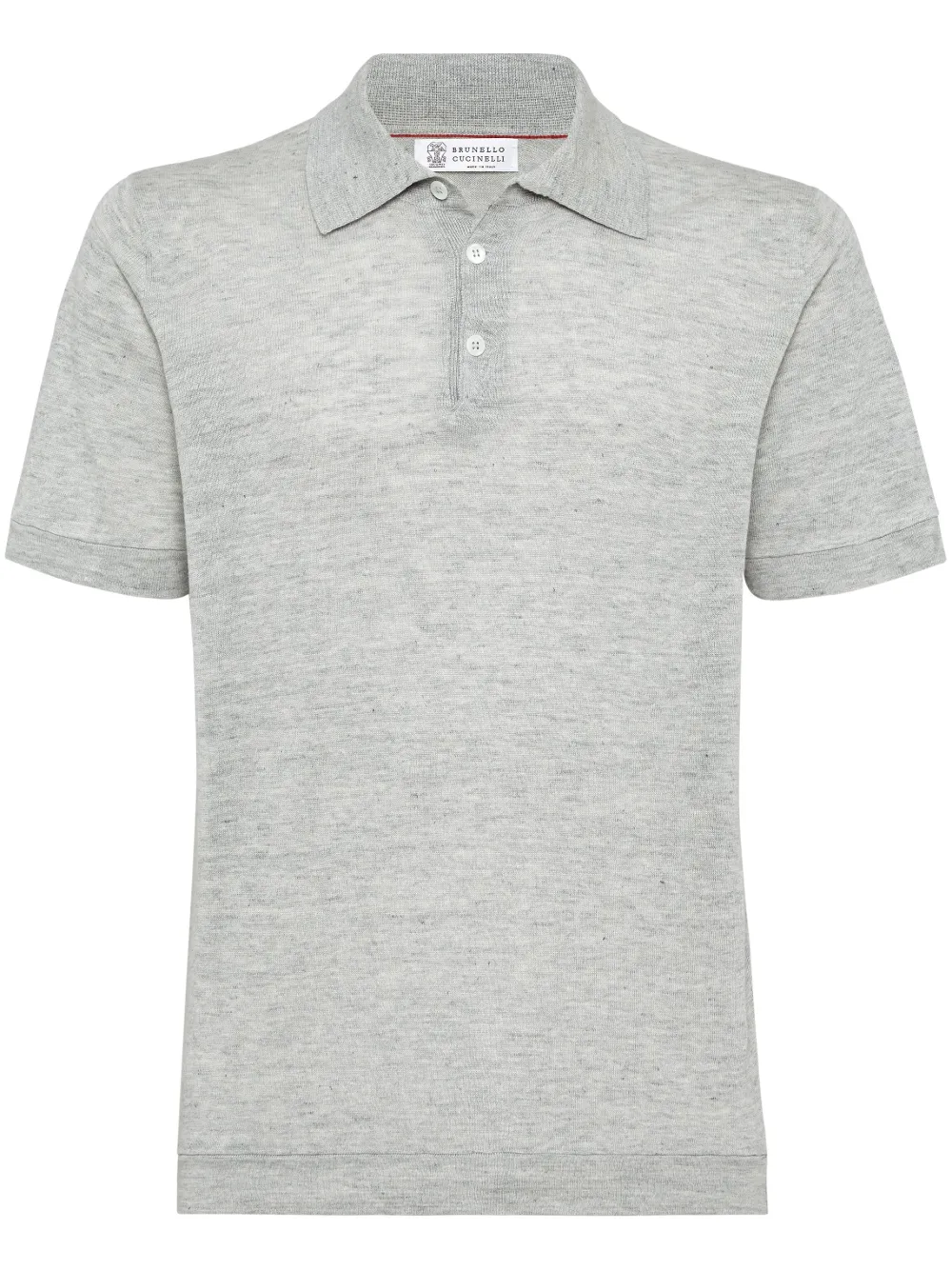 Меланжевая рубашка поло Brunello Cucinelli, серый
Меланжевая рубашка поло Brunello Cucinelli, серый