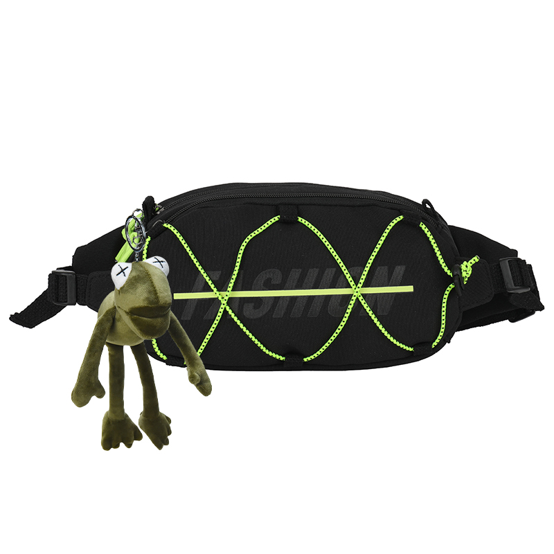 BALANG Оксфордская поясная сумка через плечо рюкзак унисекс черно-белая оранжево-белая серая, Black+Small Frog