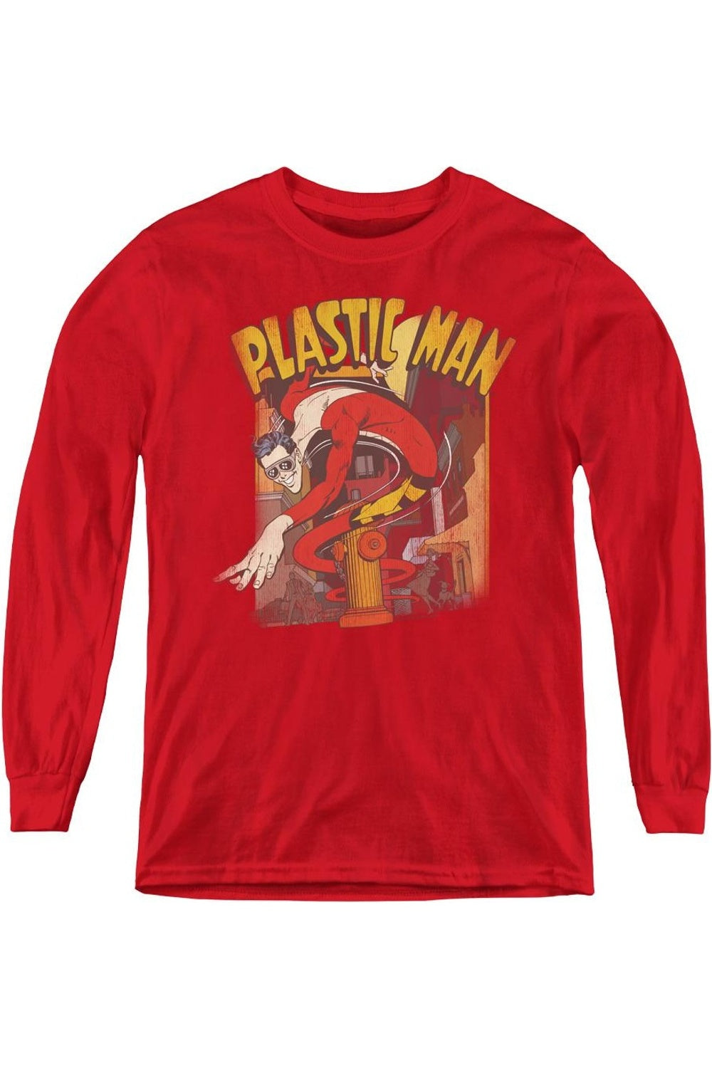 DC Comics Футболка с длинным рукавом Plastic Man Street Youth Gildan, красный
DC Comics Футболка с длинным рукавом Plastic Man Street Youth Gildan, красный