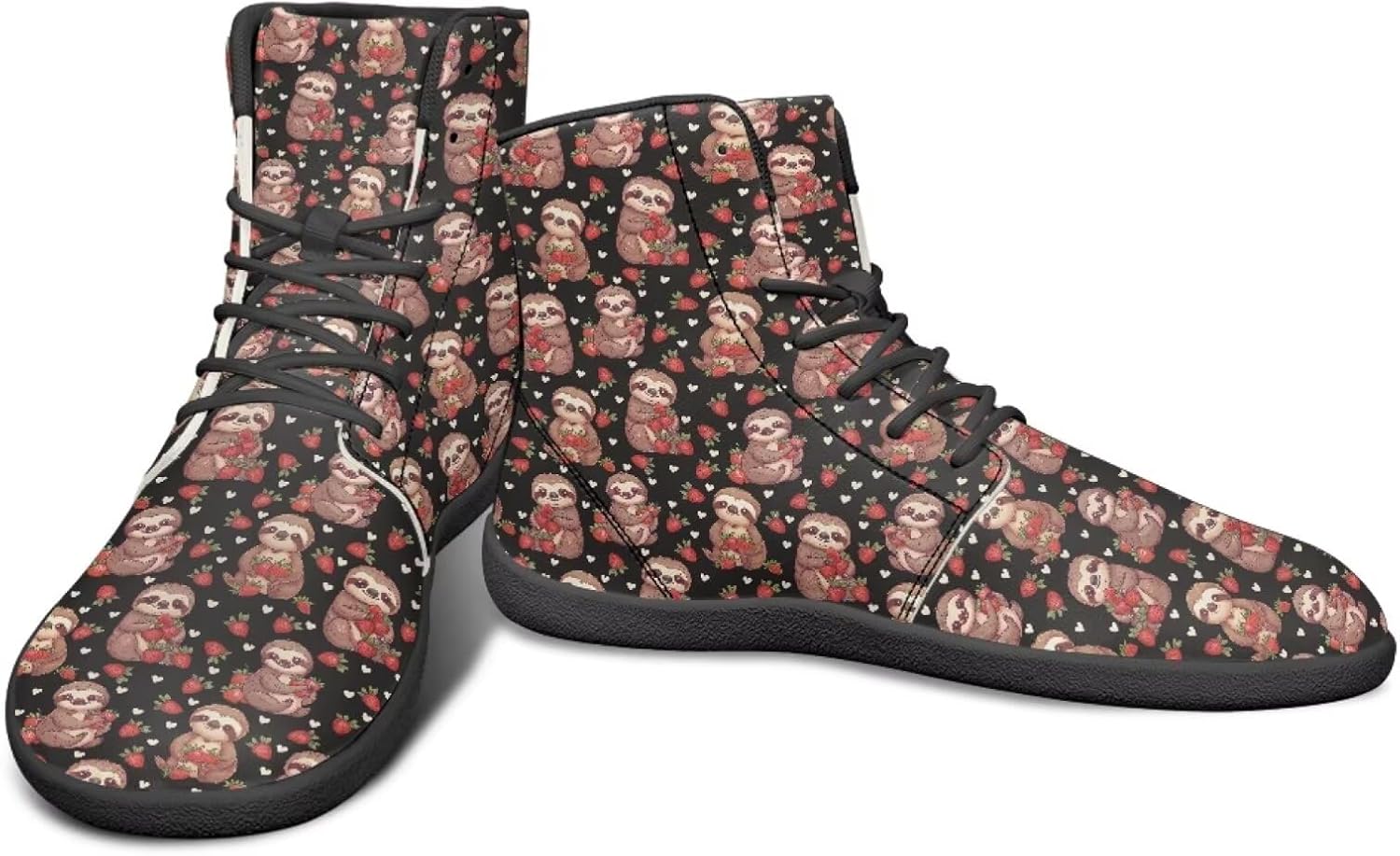 Высокие кроссовки с животным дизайном, обувь с нулевым перепадом, широкие туфли для мужчин - кроссовки с резиновой подошвой Watdotory, Sloth Strawberry Heart Print
Высокие кроссовки с животным дизайном, обувь с нулевым перепадом, широкие туфли для мужчин - кроссовки с резиновой подошвой Watdotory, Sloth Strawberry Heart Print