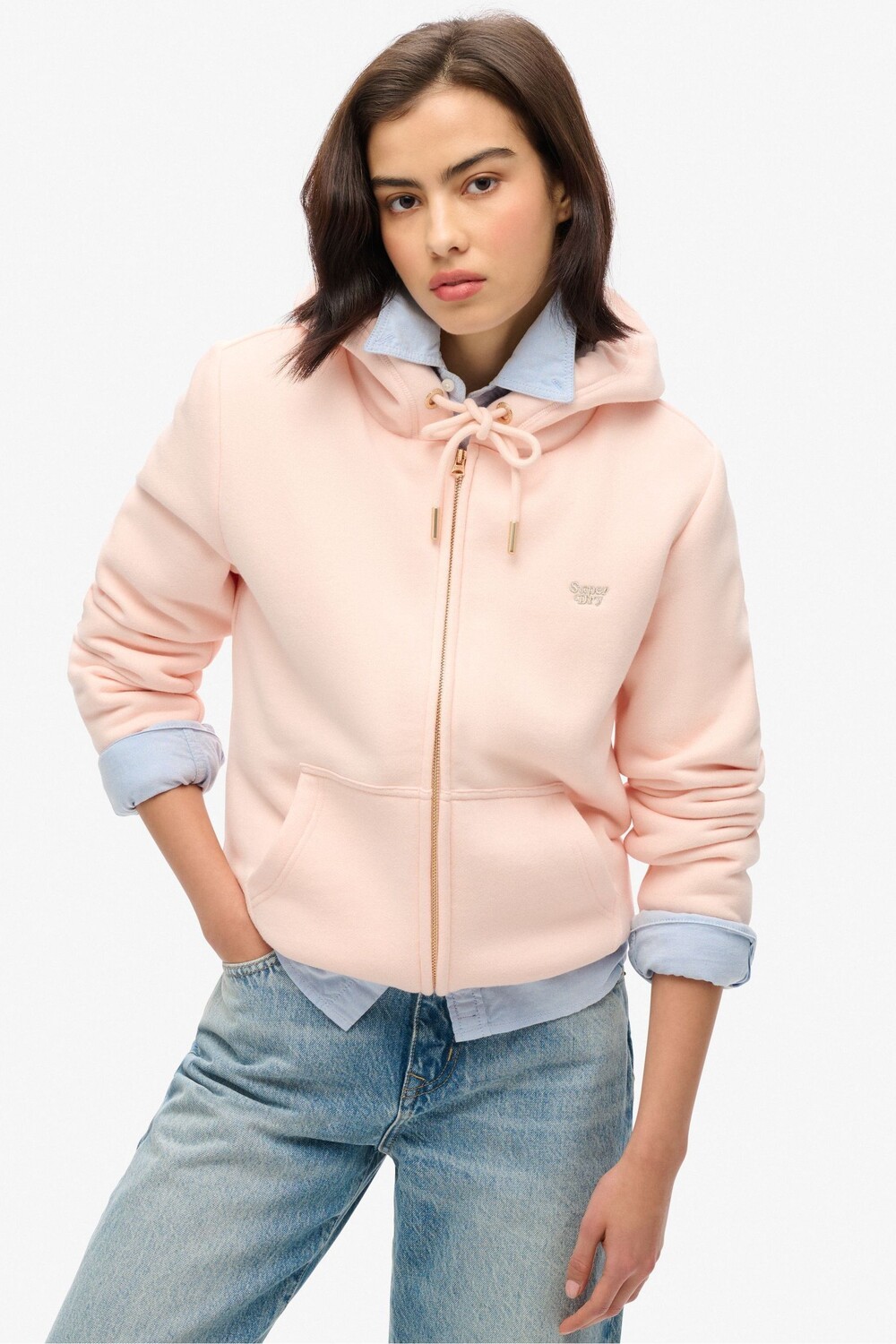 Толстовка Essential с капюшоном на молнии с подкладкой из искусственного меха Superdry, розовый
Толстовка Essential с капюшоном на молнии с подкладкой из искусственного меха Superdry, розовый