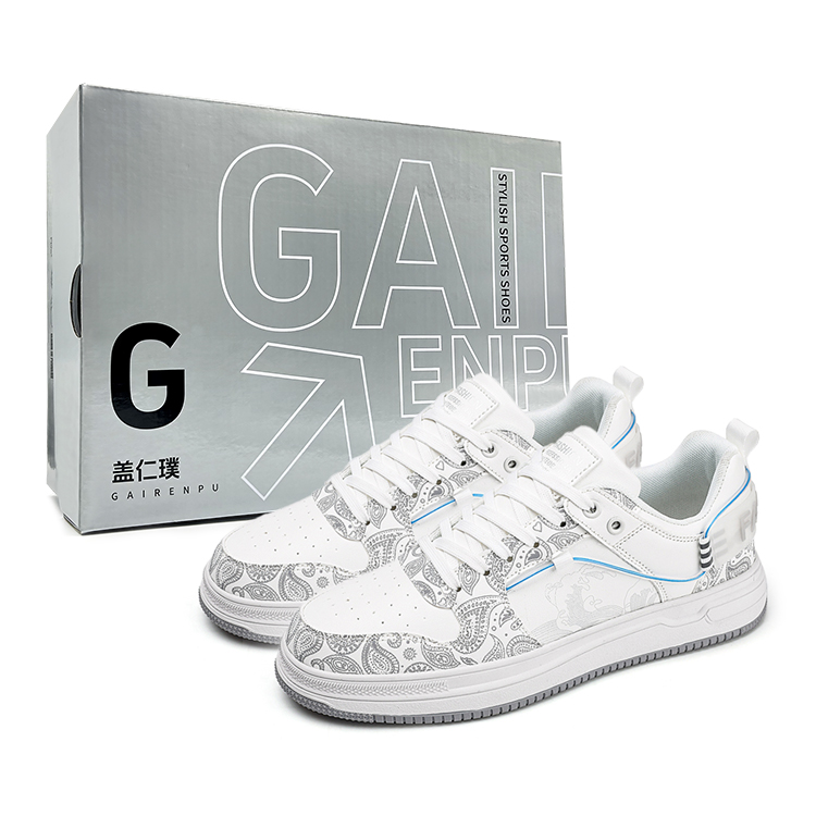 Gai Renpu Скользоустойчивые амортизирующие дышащие противоскользящие увеличивающие рост низкие скейтерские кроссовки мужские бело-серебристые, цвет White Silver Box
Gai Renpu Скользоустойчивые амортизирующие дышащие противоскользящие увеличивающие рост низкие скейтерские кроссовки мужские бело-серебристые, цвет White Silver Box