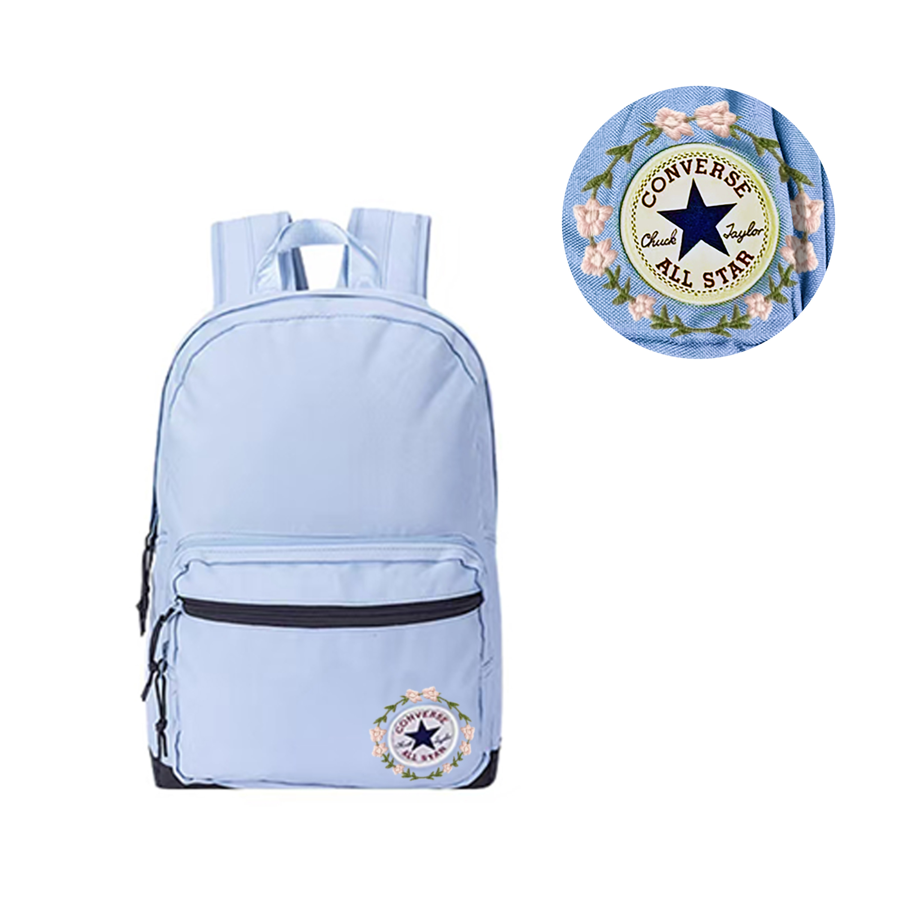 Converse Средний рюкзак из полиэстера для женщин Light Haze Blue, Fingertip's Qing Small Flower 
Converse Средний рюкзак из полиэстера для женщин Light Haze Blue, Fingertip's Qing Small Flower