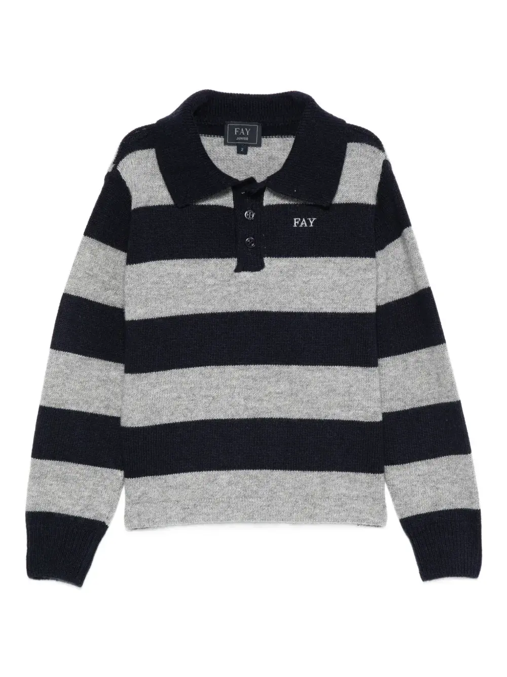 Полосатый свитер с воротником поло Fay Kids, синий
Полосатый свитер с воротником поло Fay Kids, синий