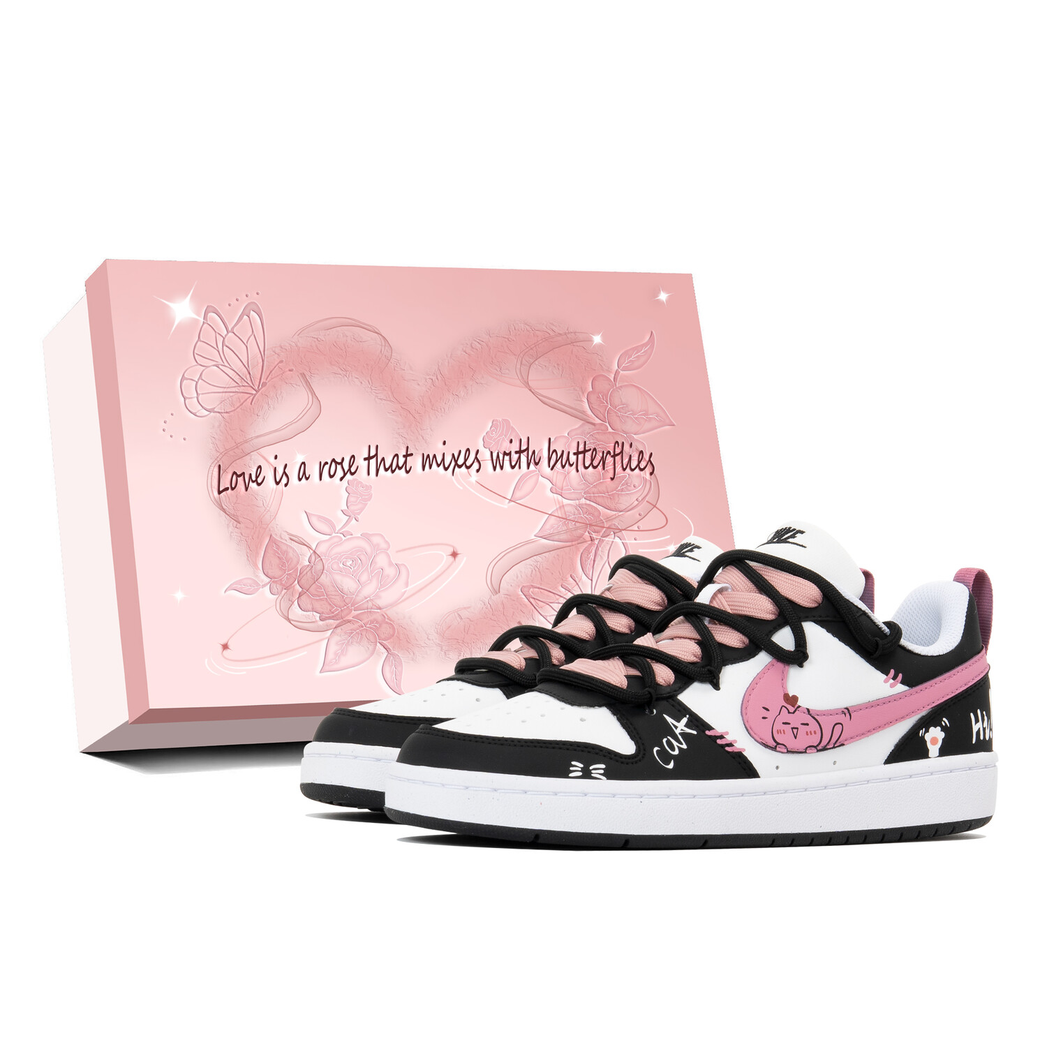 Кроссовки Nike Court Borough Skateboarding Shoes Women's Low-top Core Black / Cloud White / Team Shock Pink 2, черный
Кроссовки Nike Court Borough Skateboarding Shoes Women's Low-top Core Black / Cloud White / Team Shock Pink 2, черный