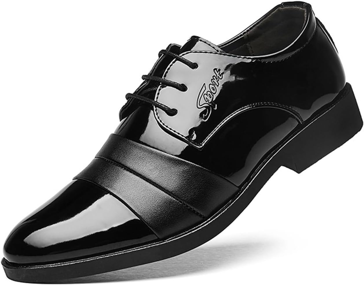 Мужские классические оксфорды KYOESCAI из лакированной кожи с вставками и шнуровкой, классические деловые туфли для мужчин, дерби, черный
Мужские классические оксфорды KYOESCAI из лакированной кожи с вставками и шнуровкой, классические деловые туфли для мужчин, дерби, черный