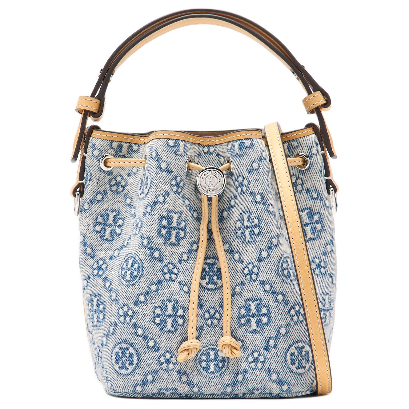 TORY BURCH Тканевая мини-сумка-ведро с монограммой
TORY BURCH Тканевая мини-сумка-ведро с монограммой