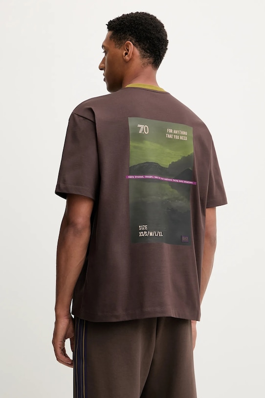 Хлопковая футболка Ea7 Emporio Armani, коричневый
Хлопковая футболка Ea7 Emporio Armani, коричневый