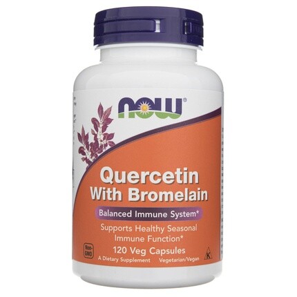 NOW Foods Кверцетин с бромелайном 120 капсул
NOW Foods Кверцетин с бромелайном 120 капсул