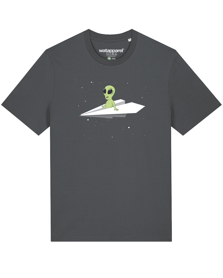 Рубашка Watapparel Alien on a paper plane, антрацит
Рубашка Watapparel Alien on a paper plane, антрацит