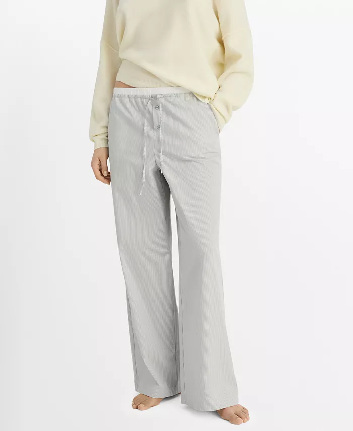 Женские пижамные брюки в полоску с эластичной отделкой MANGO, зеленый
Женские пижамные брюки в полоску с эластичной отделкой MANGO, зеленый