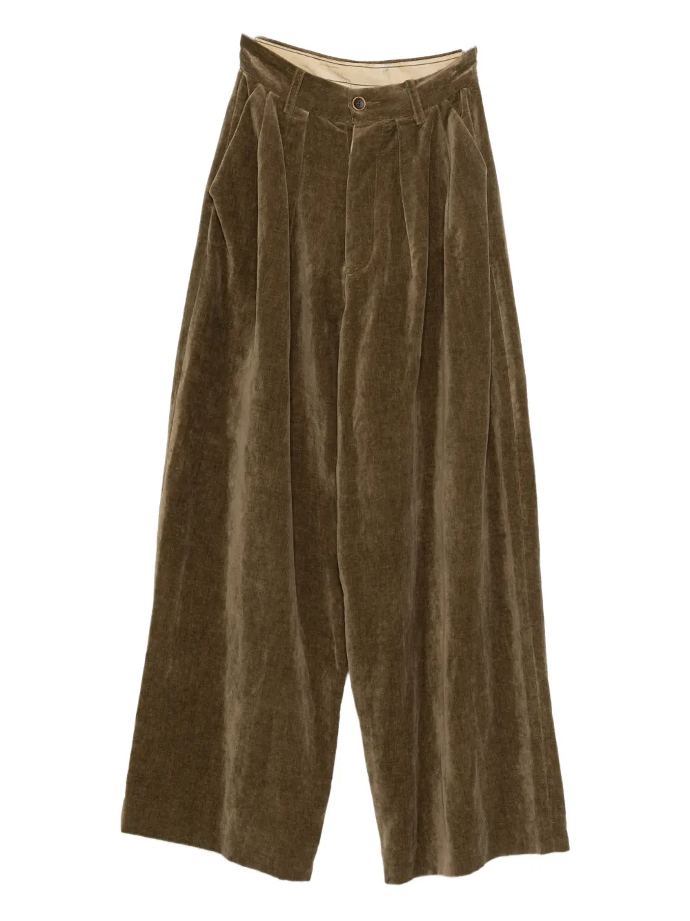 Плиссированные брюки на пуговицах Uma Wang, коричневый
Плиссированные брюки на пуговицах Uma Wang, коричневый