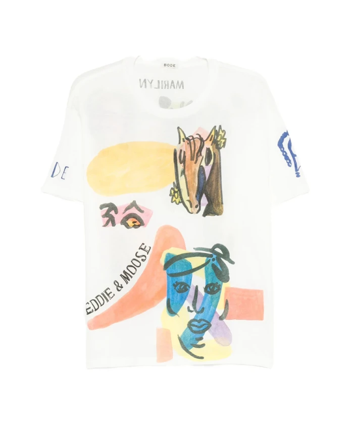 Футболка с принтом головы белой лошади Bode, белый
Футболка с принтом головы белой лошади Bode, белый