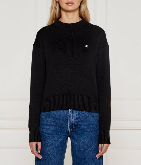 Джемпер женский Calvin Klein Jeans из органического хлопка с монограммой, черный
Джемпер женский Calvin Klein Jeans из органического хлопка с монограммой, черный