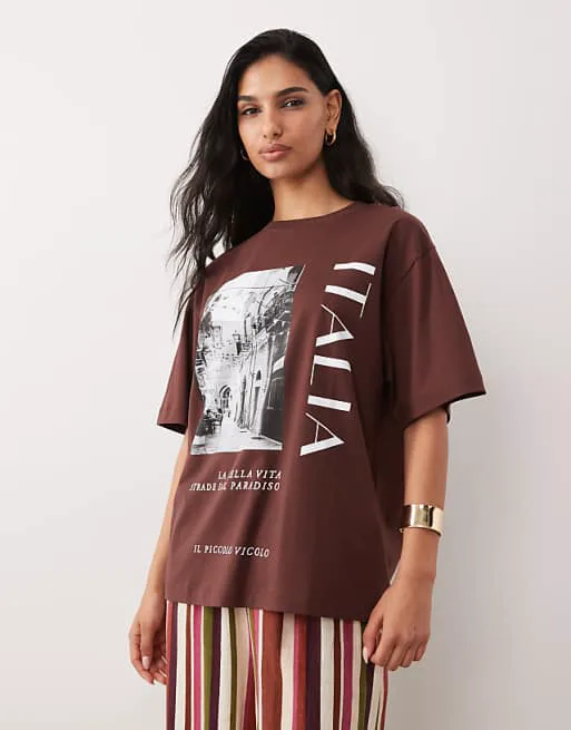 Футболка оверсайз шоколадного цвета с графикой Italia ASOS DESIGN, Коричневый, Футболка оверсайз шоколадного цвета с графикой Italia ASOS DESIGN
Футболка оверсайз шоколадного цвета с графикой Italia ASOS DESIGN, Коричневый, Футболка оверсайз шоколадного цвета с графикой Italia ASOS DESIGN