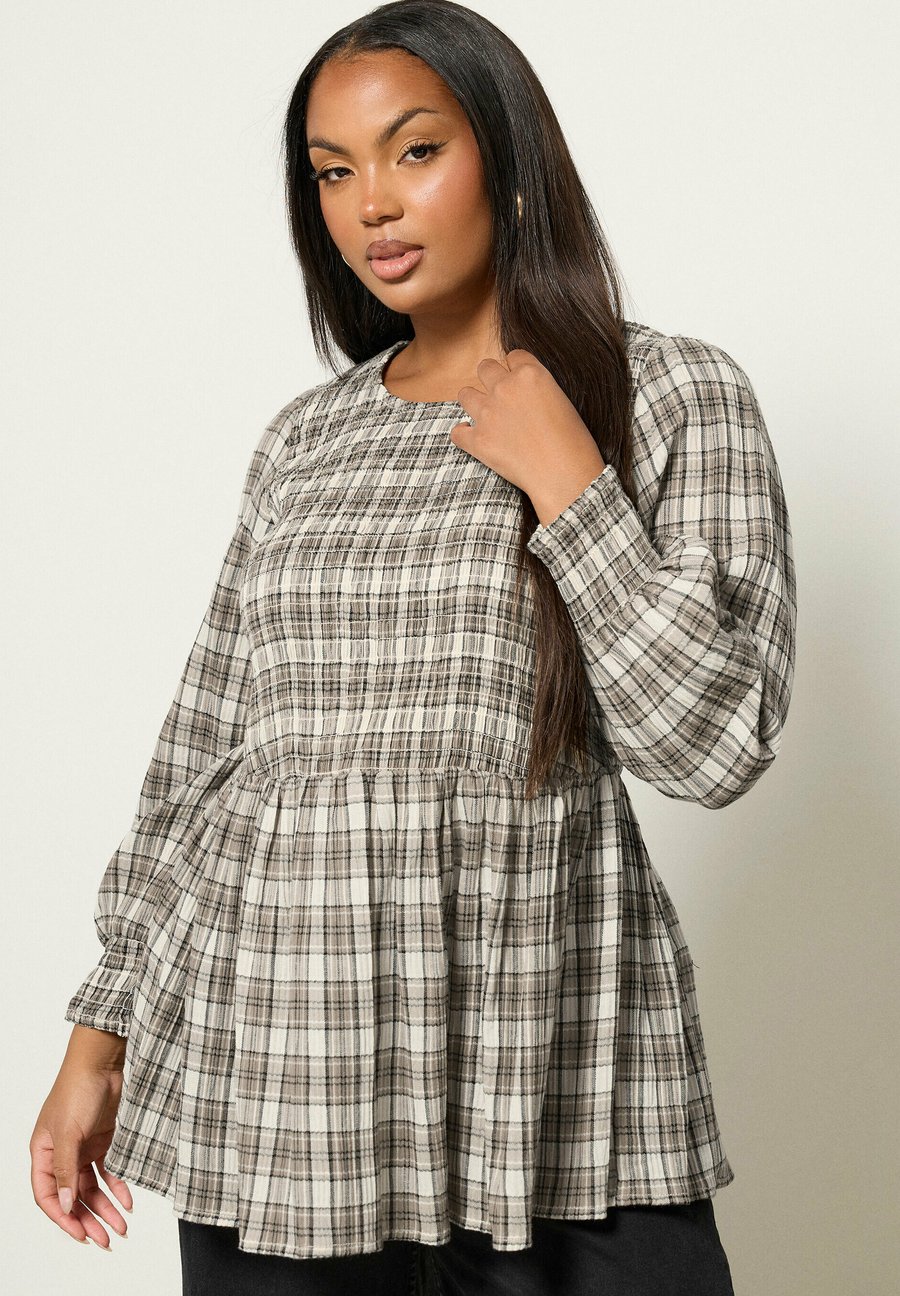 Блуза Yours Clothing CHECK SHIRRED PEPLUM , Natural/Taupe
Блуза Yours Clothing CHECK SHIRRED PEPLUM , Natural/Taupe