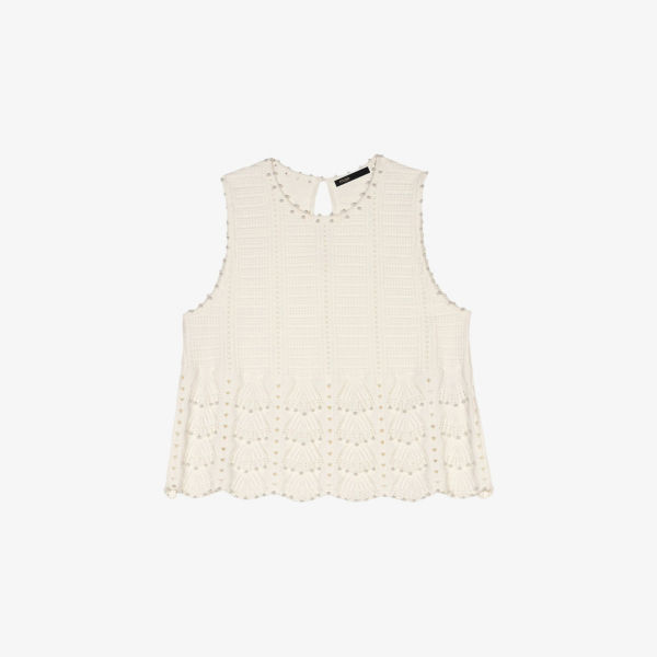 Топ Maje с бисерными украшениями, белый
Топ Maje с бисерными украшениями, белый