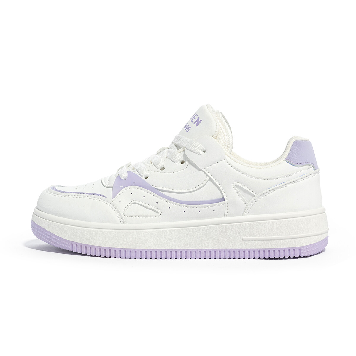 Кеды, скейтборд обувь женская низкая Humanism 1986, белый/фиолетовый
Кеды, скейтборд обувь женская низкая Humanism 1986, белый/фиолетовый