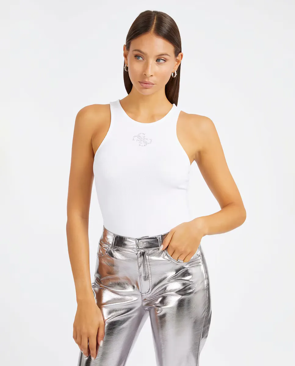 Однотонная майка с мини-логотипом Guess, белый
Однотонная майка с мини-логотипом Guess, белый