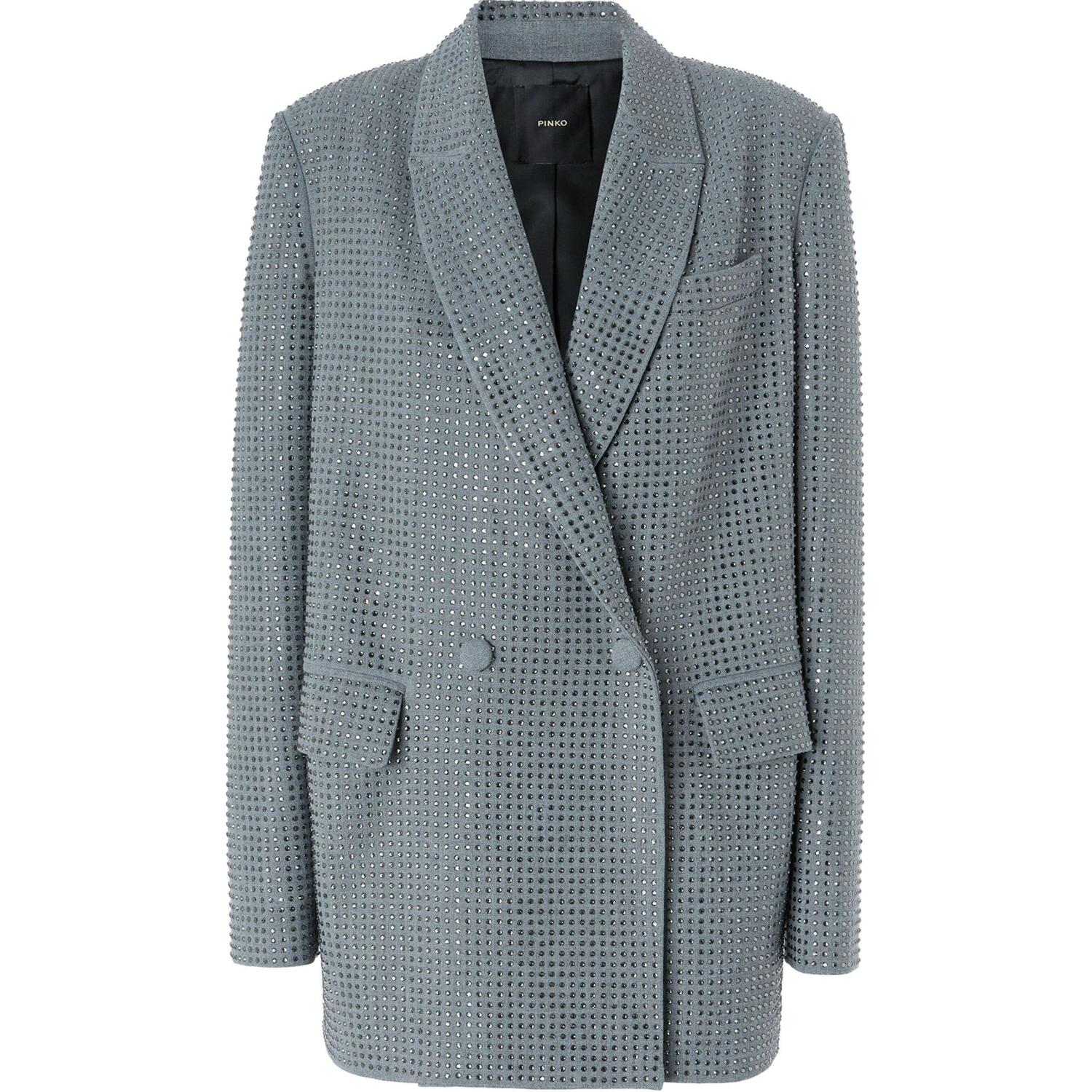 PINKO Блестящий пиджак с камнями, Gray
PINKO Блестящий пиджак с камнями, Gray