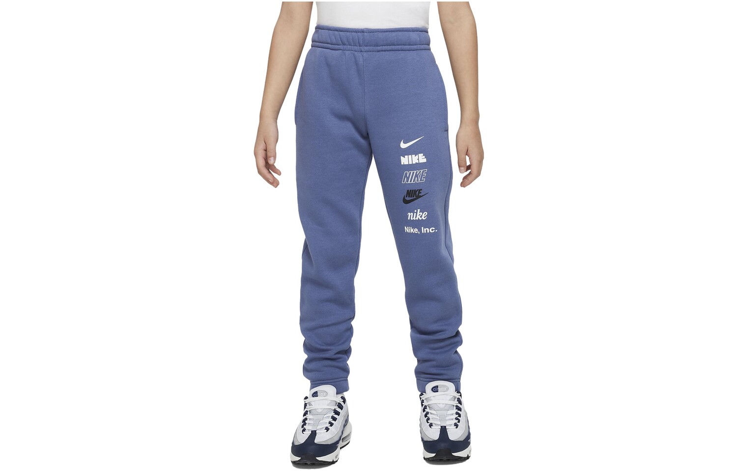 Детские трикотажные спортивные штаны Nike, цвет Diffused Blue/Black/Alabaster