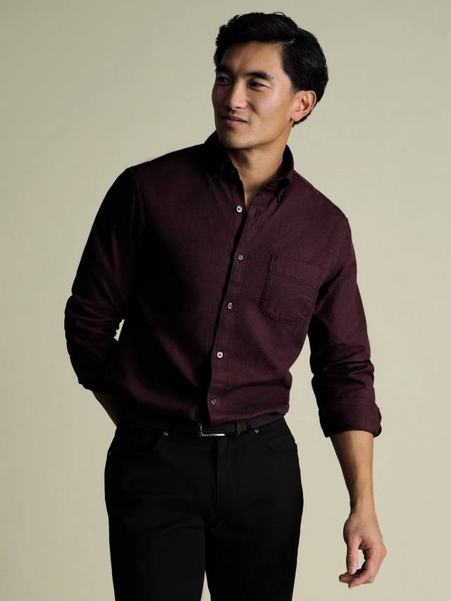 Хлопковая рубашка с длинными рукавами и воротником Charles Tyrwhitt
Хлопковая рубашка с длинными рукавами и воротником Charles Tyrwhitt