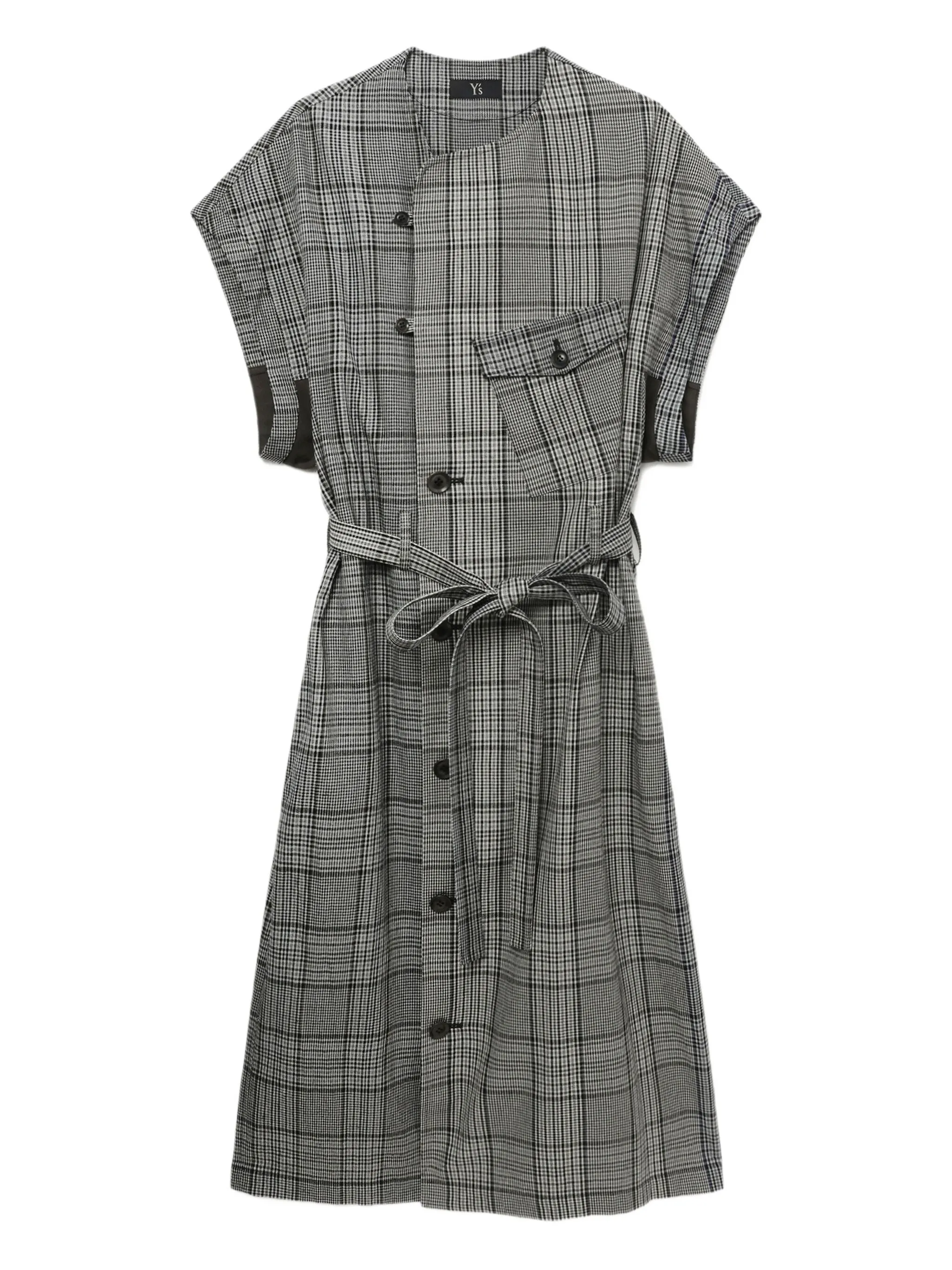 Платье миди в клетку с поясом Y'S, серый
Платье миди в клетку с поясом Y'S, серый