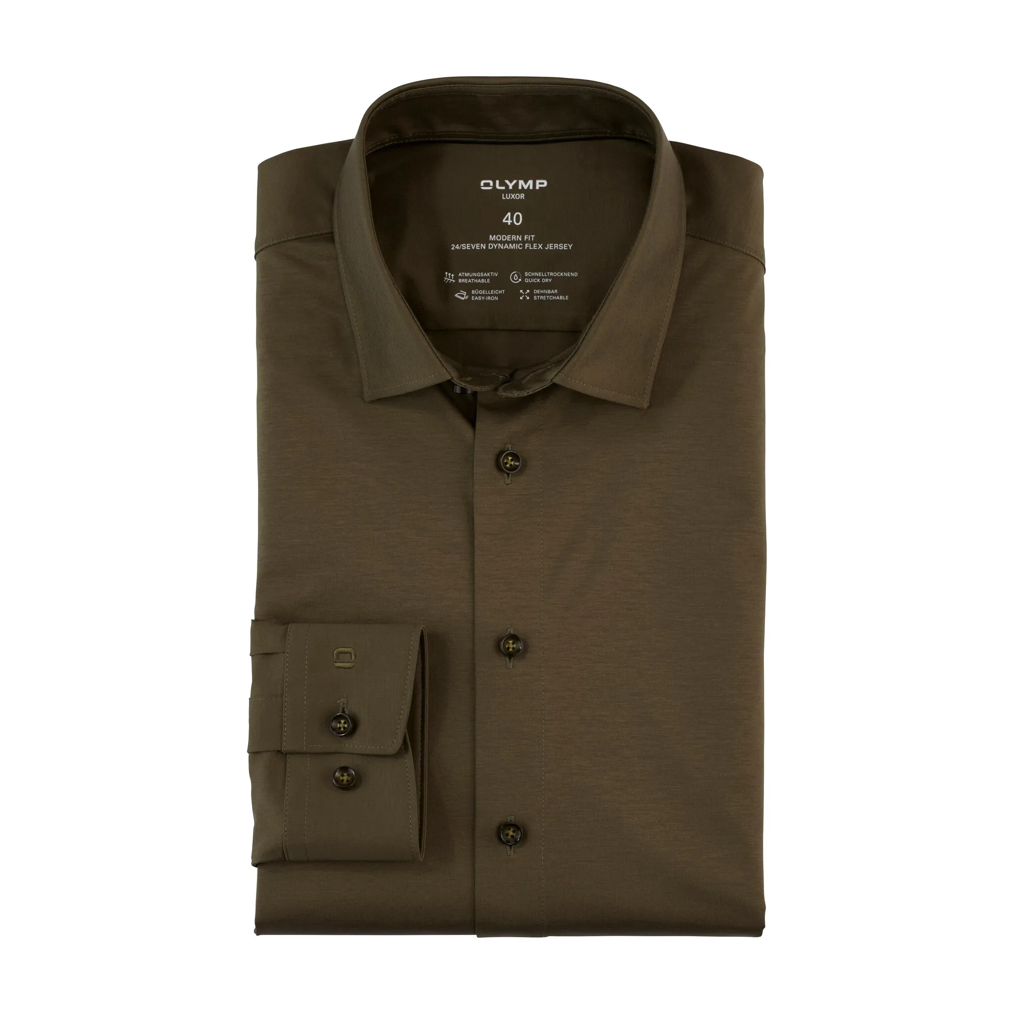 Рубашка OLYMP с длинными рукавами "Luxor 24/Seven Contemporary Fit Jersey Shirt" из материала, подавляющего неприятные запахи, цвет Schlamm
Рубашка OLYMP с длинными рукавами "Luxor 24/Seven Contemporary Fit Jersey Shirt" из материала, подавляющего неприятные запахи, цвет Schlamm