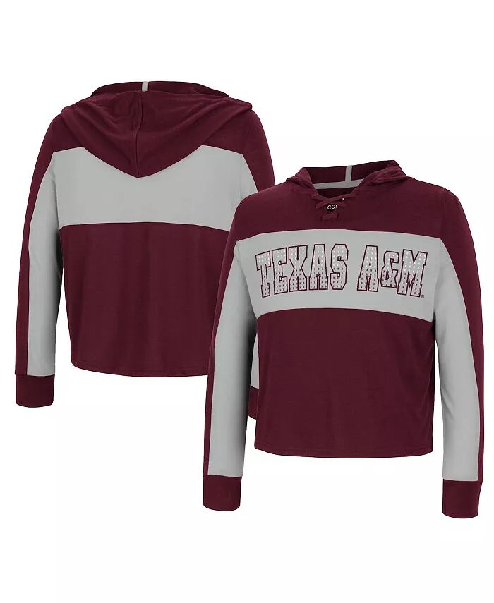 Футболка с капюшоном Big Girls Maroon Texas A&M Aggies Galooks на шнуровке с длинным рукавом Colosseum 
Футболка с капюшоном Big Girls Maroon Texas A&M Aggies Galooks на шнуровке с длинным рукавом Colosseum