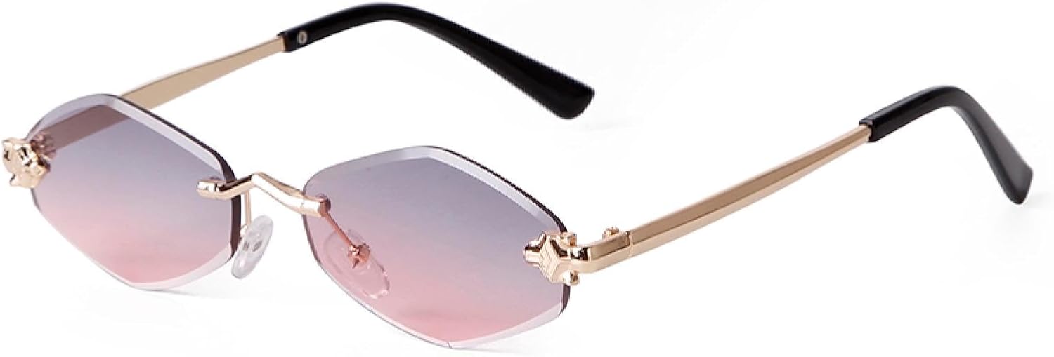 Модные солнцезащитные очки без оправы с заклепками для женщин, роскошные солнцезащитные очки для мужчин, без оправы с металлическими тонкими дужками, защита от УФ-излучения TKKTLLT, C5
Модные солнцезащитные очки без оправы с заклепками для женщин, роскошные солнцезащитные очки для мужчин, без оправы с металлическими тонкими дужками, защита от УФ-излучения TKKTLLT, C5