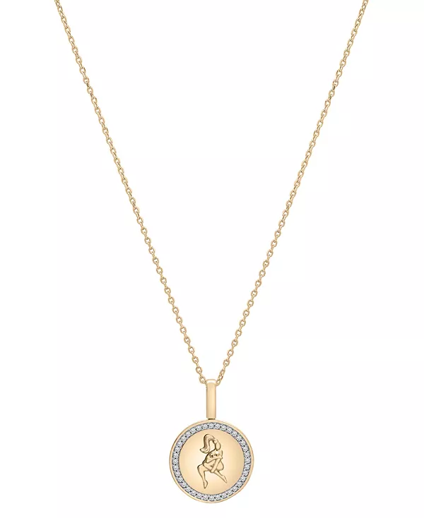 Ожерелье с подвеской в виде двустороннего бриллианта со знаком зодиака (1/10 карата) из вермеля, эксклюзивно в Macy's Audrey By Aurate, aquarius
Ожерелье с подвеской в виде двустороннего бриллианта со знаком зодиака (1/10 карата) из вермеля, эксклюзивно в Macy's Audrey By Aurate, aquarius