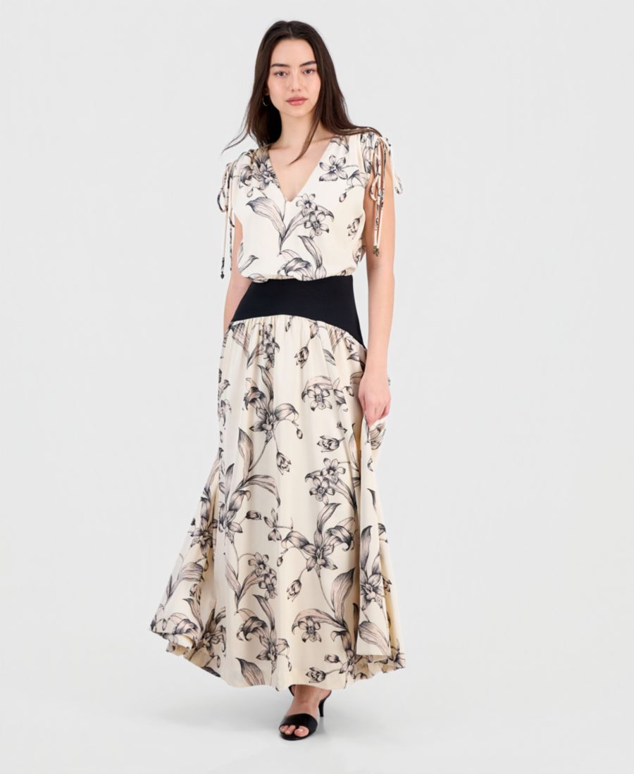 Женское длинное платье-блузон с V-образным вырезом и заниженной талией Taylor, Bone/Black
Женское длинное платье-блузон с V-образным вырезом и заниженной талией Taylor, Bone/Black