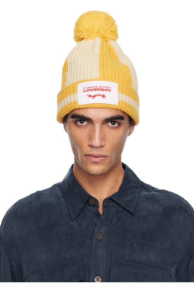 Charles Jeffrey Loverboy Желто-Бежевая шапка с помпоном
Charles Jeffrey Loverboy Желто-Бежевая шапка с помпоном