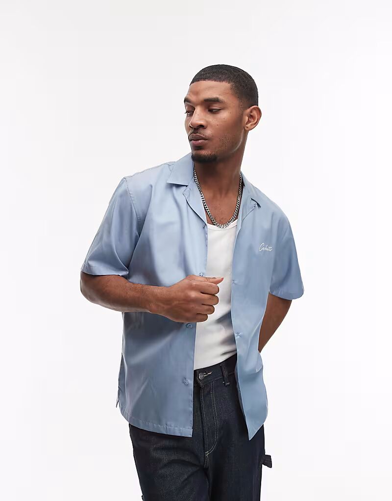 Рубашка с короткими рукавами Carhartt WIP delray синего цвета
Рубашка с короткими рукавами Carhartt WIP delray синего цвета