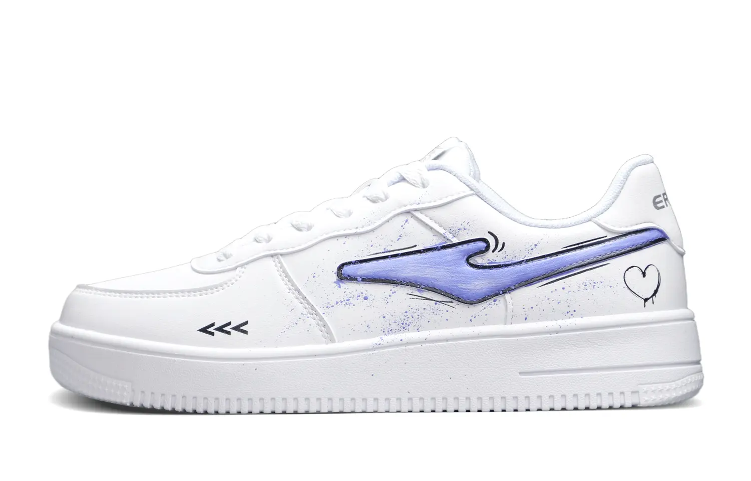 Erke Прочные дышащие низкие скейтерские кроссовки men's white
Erke Прочные дышащие низкие скейтерские кроссовки men's white