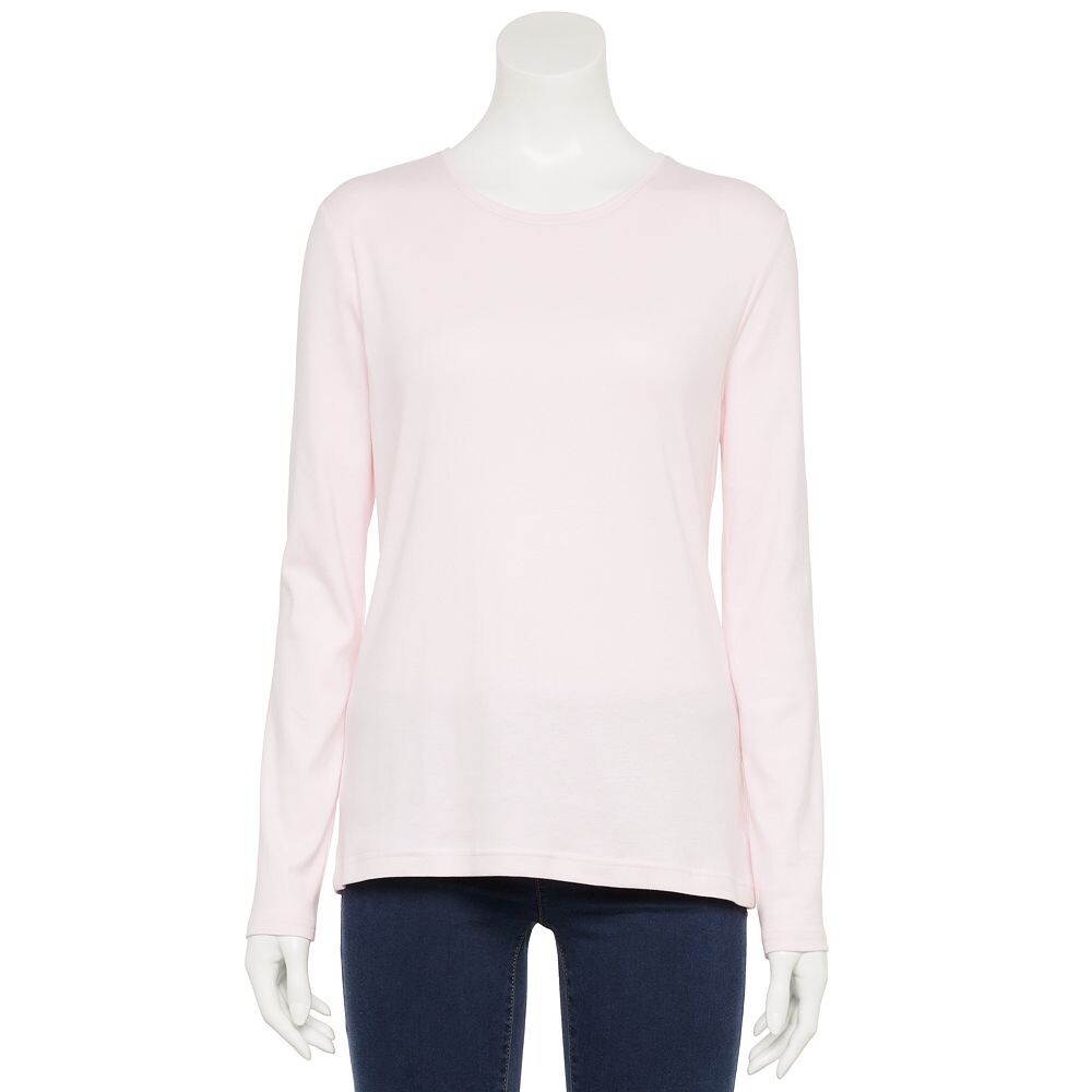 Футболка Petite Croft & Barrow с круглым вырезом и длинными рукавами, розовый
Футболка Petite Croft & Barrow с круглым вырезом и длинными рукавами, розовый