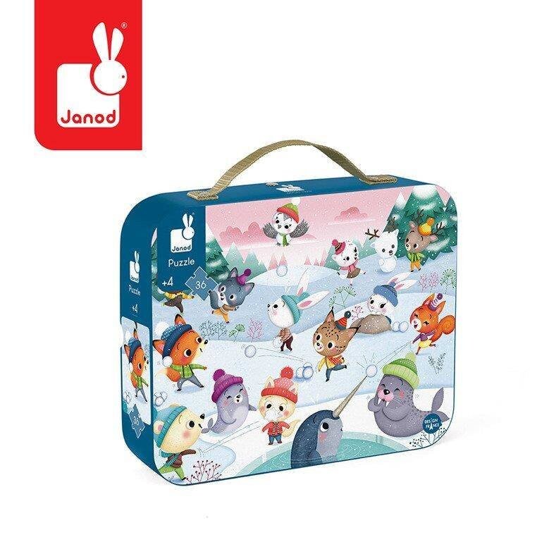 Janod, пазл, в чемодане Веселье в снегу, 36 шт.
Janod, пазл, в чемодане Веселье в снегу, 36 шт.