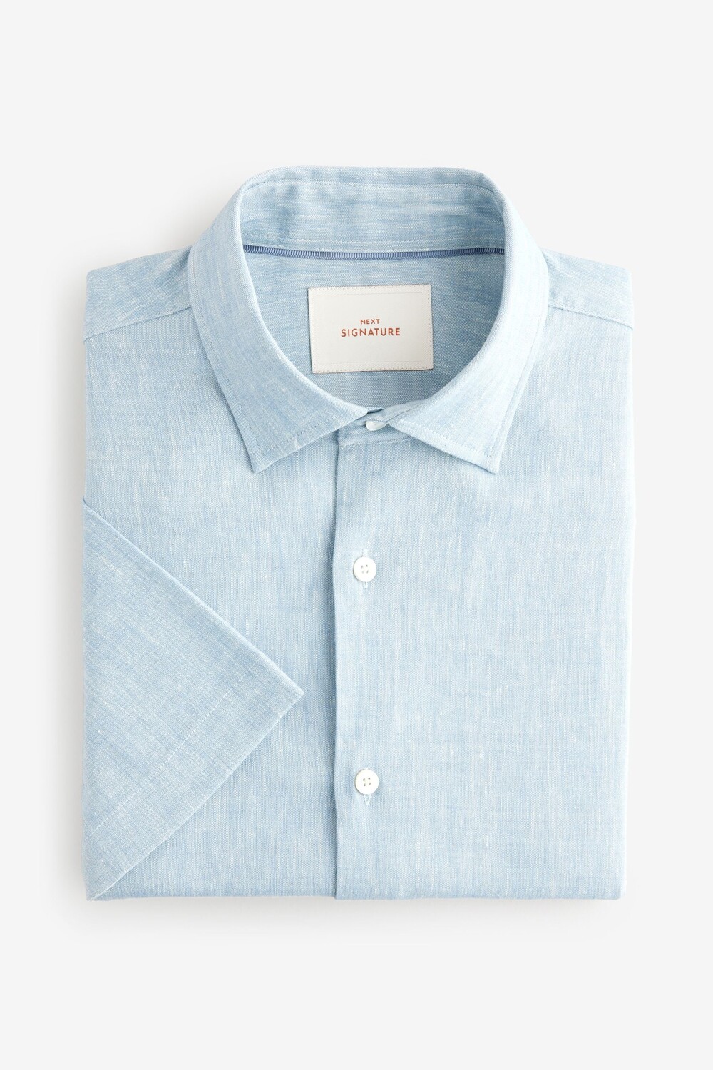 Фирменная рубашка с коротким рукавом из льняной смеси Next, синий
Фирменная рубашка с коротким рукавом из льняной смеси Next, синий