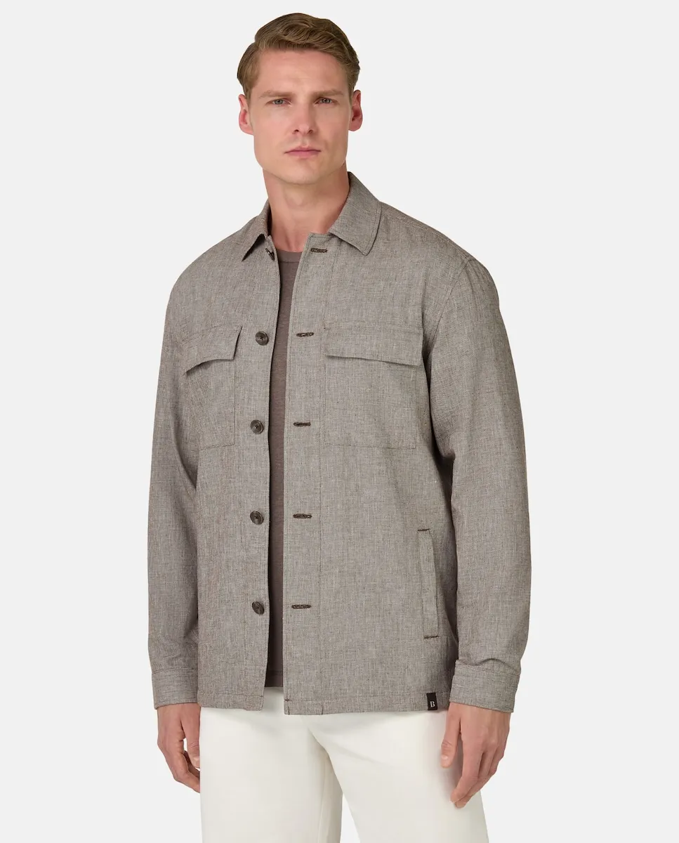 Хлопковая и льняная рубашка Boggi Milano, коричневый
Хлопковая и льняная рубашка Boggi Milano, коричневый