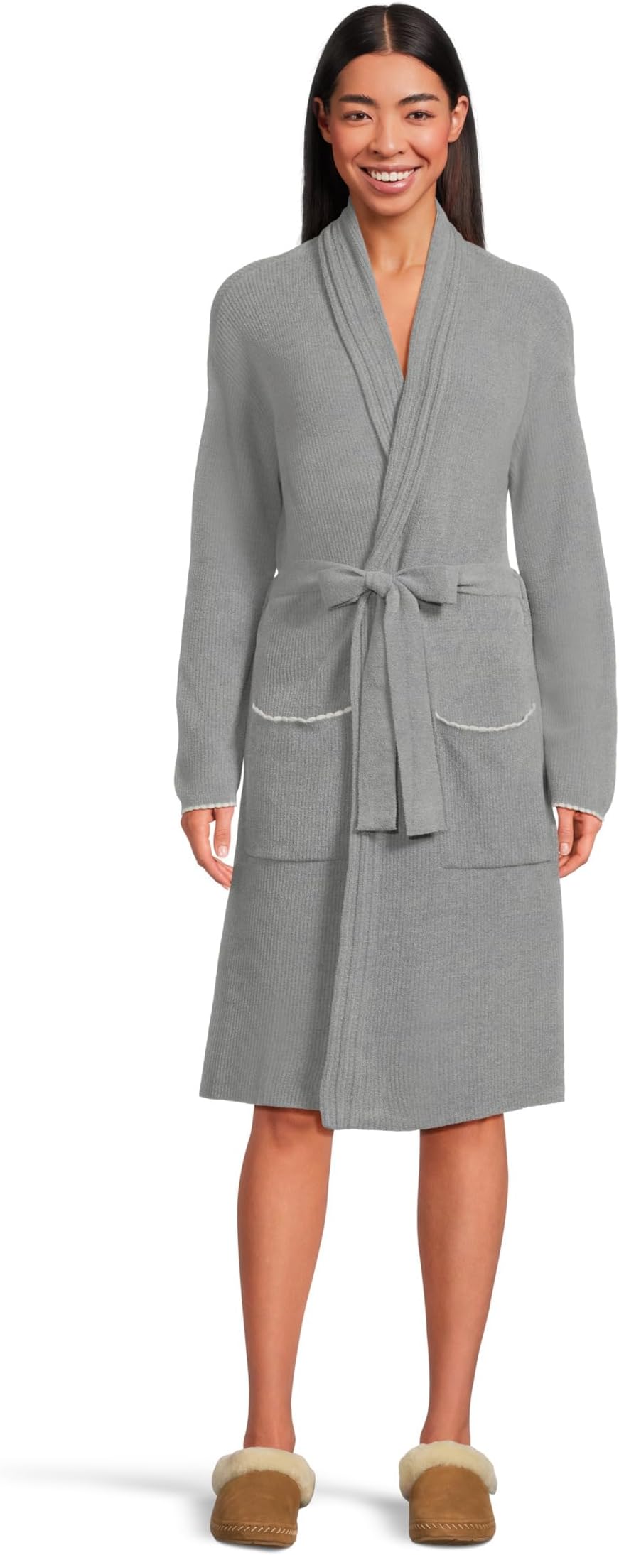 Женский халат с фестончатым узором в рубчик Barefoot Dreams, Moonbeam
Женский халат с фестончатым узором в рубчик Barefoot Dreams, Moonbeam