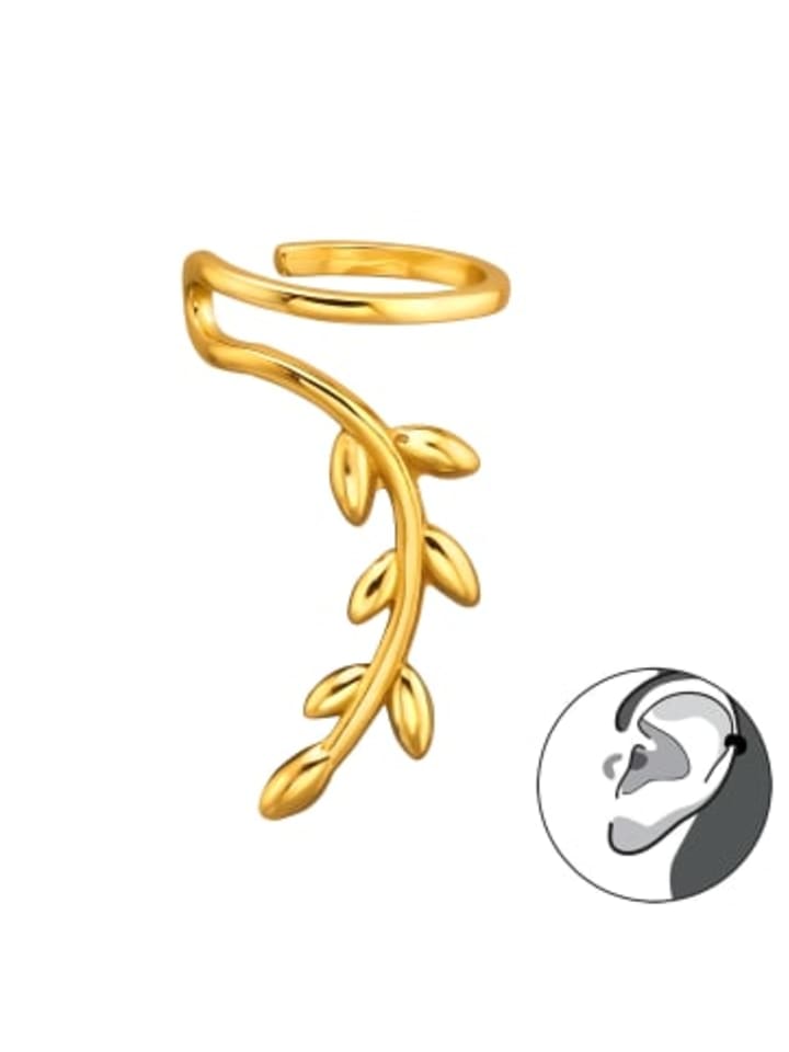 Alexander York Серьги-каффы в форме листа из серебра 925 пробы с золотым покрытием
Alexander York Серьги-каффы в форме листа из серебра 925 пробы с золотым покрытием