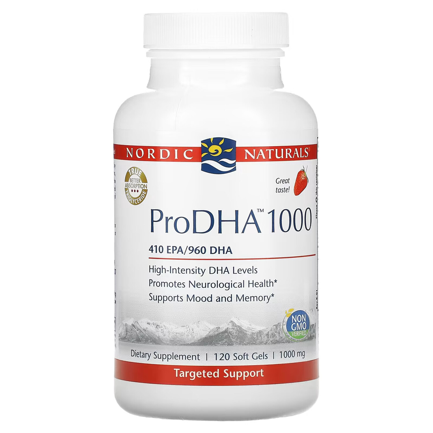 Nordic Naturals, ProDHA 1000, добавка с аминокислотами, с клубничным вкусом, 1000 мг, 120 капсул
Nordic Naturals, ProDHA 1000, добавка с аминокислотами, с клубничным вкусом, 1000 мг, 120 капсул