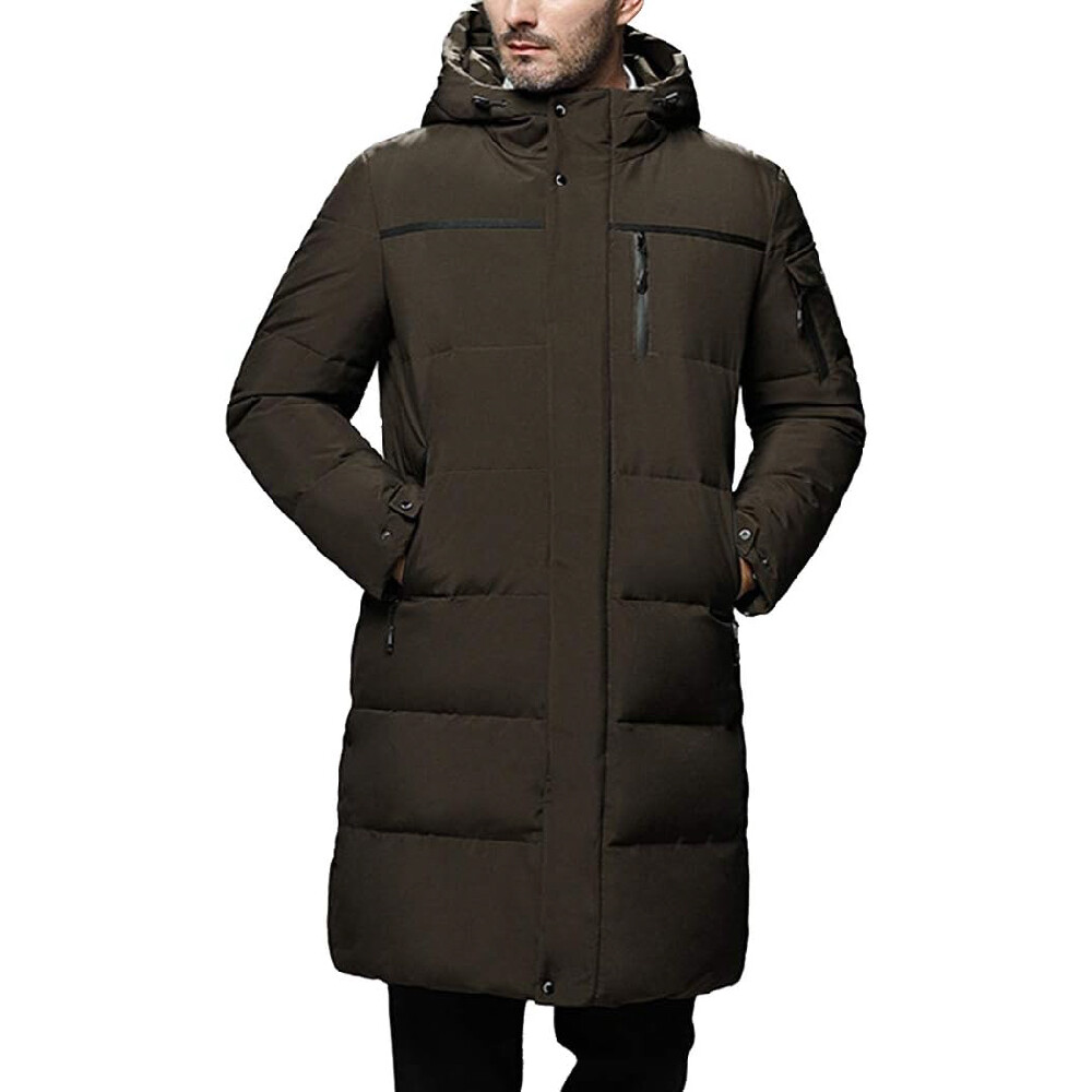 Пальто Raylans Men's Winter Quilted Warm Down Jacket Thick Hooded Mid-Long Puffer, коричневый/темно-зеленый
Пальто Raylans Men's Winter Quilted Warm Down Jacket Thick Hooded Mid-Long Puffer, коричневый/темно-зеленый