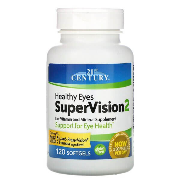 Healthy Eyes SuperVision2, добавка для глаз, 120 капсул, 21st Century
Healthy Eyes SuperVision2, добавка для глаз, 120 капсул, 21st Century
