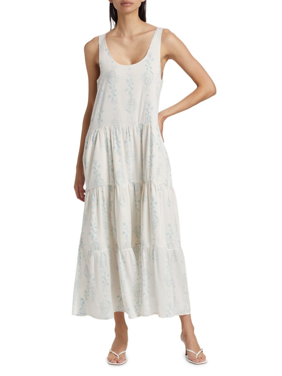 Платье макси с цветочным принтом и ярусами Splendid, белый мульти
Платье макси с цветочным принтом и ярусами Splendid, белый мульти