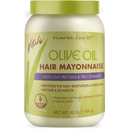 Майонез для волос на основе оливкового масла Pro 853 г Vitale
Майонез для волос на основе оливкового масла Pro 853 г Vitale