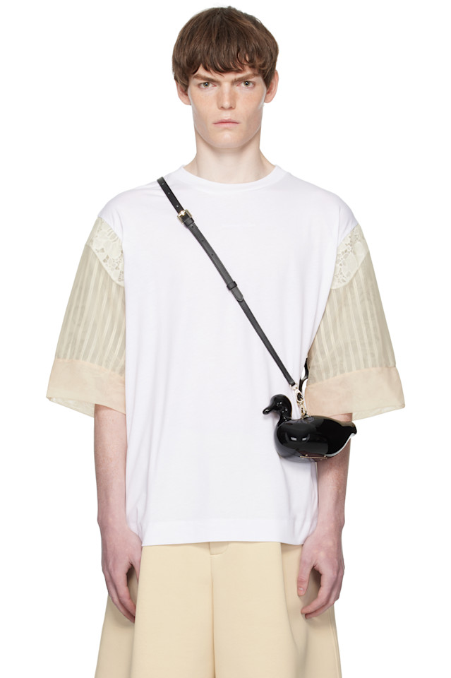 Футболка с кружевными вставками в технике пэчворк Simone Rocha, мультиколор
Футболка с кружевными вставками в технике пэчворк Simone Rocha, мультиколор